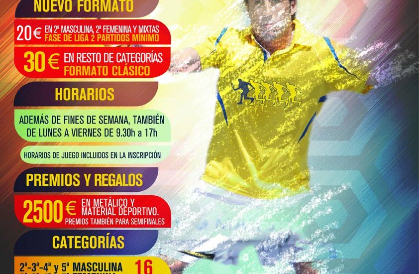 CARTEL DE LA 5A LIGA INDOOR DE PADELCLUB ALICANTE